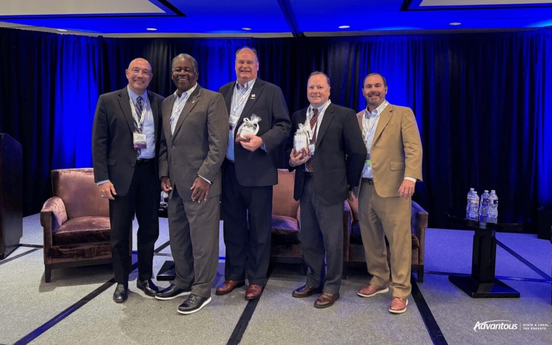 Tim Harris, Jerry Jones, Greg Bowser, Jerry Bradford with Jimmy Leonard at the 2024 SALT summit discussing the state of ITEP in Lousiana